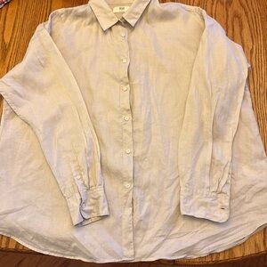 Uniqlo Light Beige Casual Button-Down Shirt